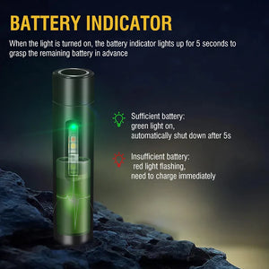 RECON GS2U  6 x Colour modes including U.V Rechargeable LED Right Angle 90° Rotating Head Torch 500lm Front & Side Lighting