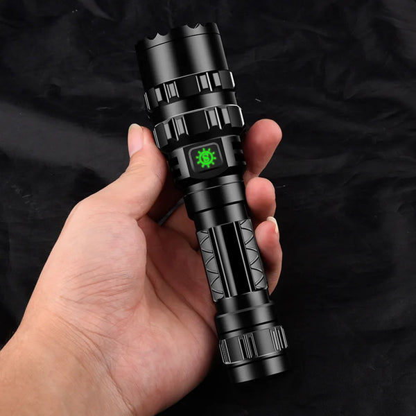 RECON GS2S Tactical Waterproof LED Hunting Rechargeable Flashlight set