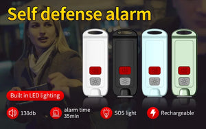 RECON GS2 130db Personal Safety Self Defense Alarm Rechargeable with LED Flashlight