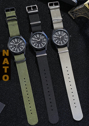 RECON GS2 Slimline Stainless Steel Military Watch with NATO Band