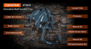 Recon GS2U NexTool Multi Function EDC Keychain Skull Captain Gulp Box Opener Credit Card Multi Tool