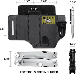 RECON GS2 EDC Leather Tool, Multi Function Utility Holster
