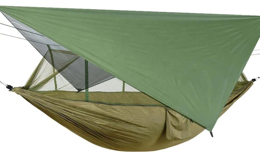 RECON GS2  210T Parachute Nylon Hammock Kit Complete With Mosquito Net & Rain Fly