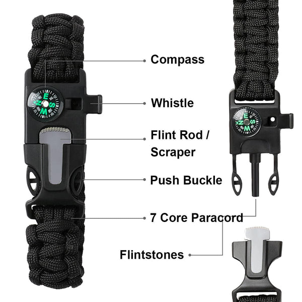 RECON GS2S Para cord ultimate survival Bracelet Kit Bag Perth