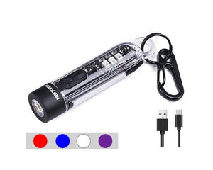 NEXTORCH K40 White/Red/Blue/UV Keychain Flashlight – Rechargeable