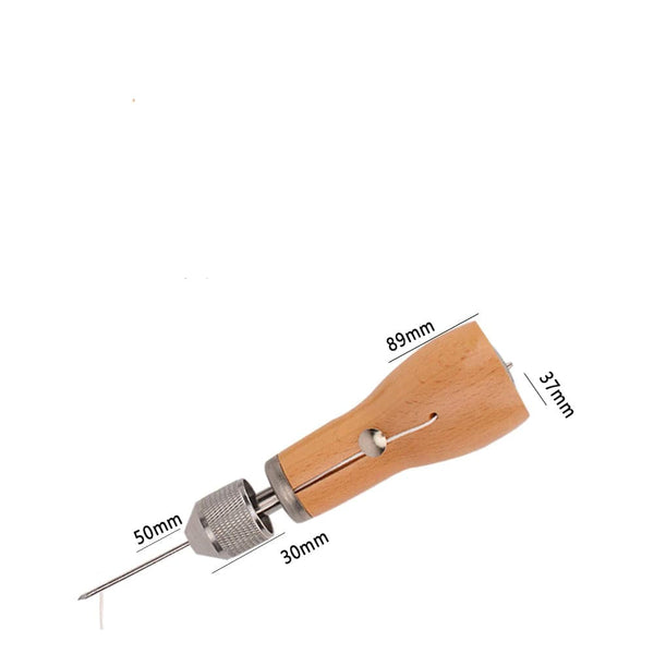 RECON GS2 Sew Awl with Handmade Wooden Handle value set includes 4 Rolls of Waxed Cotton Kit