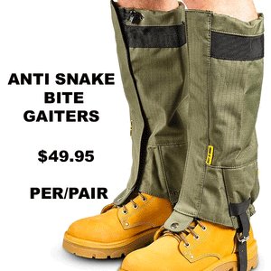 Genuine Brand New Rugged Snake Bite & Bush Resistant Full Size Gaiters