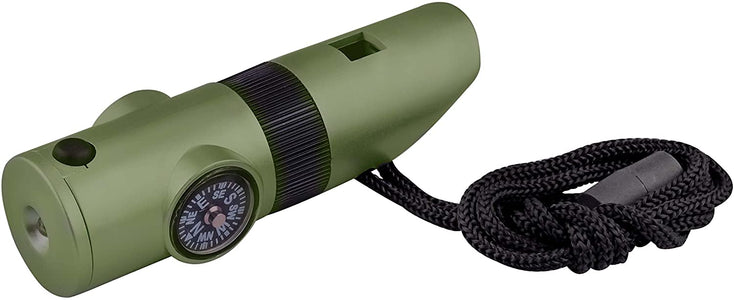 Survival Olive Green 7-IN-1 Survival Whistle