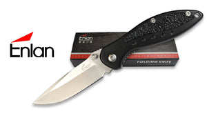 Black Alloy Folding Knife 69mm Blade M019 - Kit Bag Perth