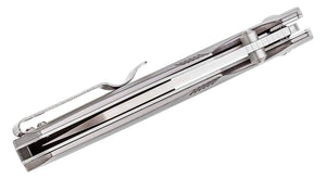Brand New Schrade SCH306 Ultra Glide Liner Lock "Flipper" 3.5" Plain Clip Point Blade, Silver Aluminum Handle