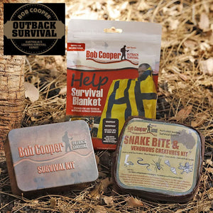 Bob Cooper special 3 piece combo kit - Snake bite kit,Help blanket & survival kit