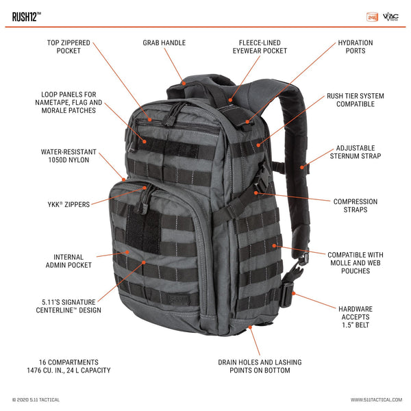 RUSH 12 Back Pack- Kit Bag Perth