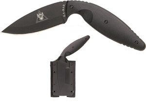 Ka-Bar TDI Law Enforcement Knife with Straight Edge, Black, Large