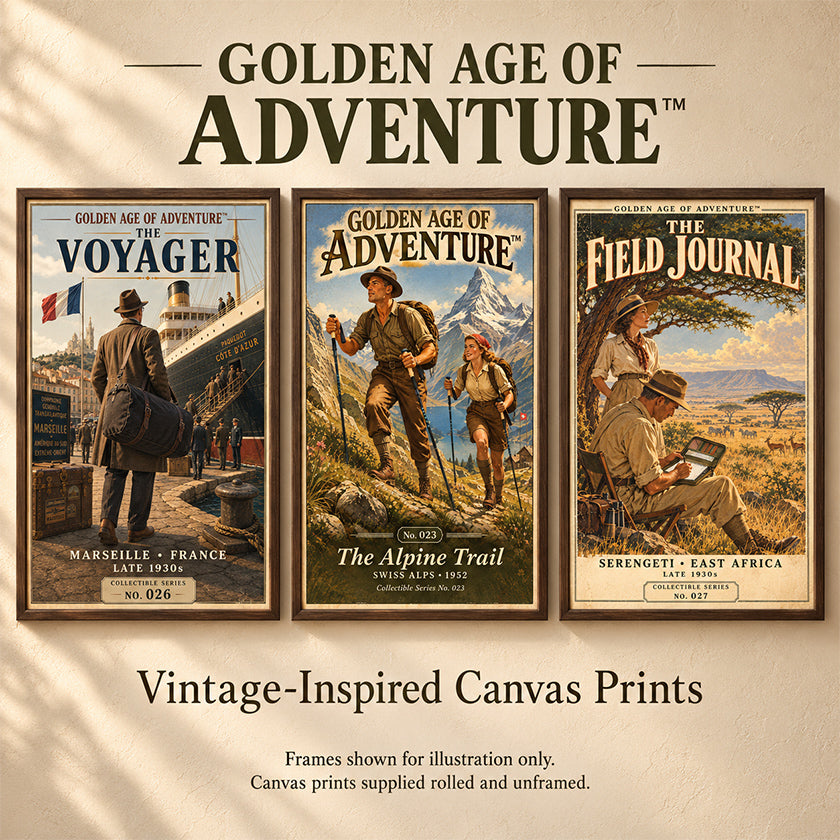 Golden Age of Adventure™ — Vintage-Inspired Canvas Prints