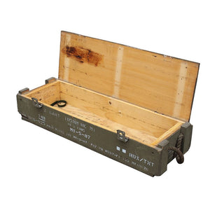 MILITARY SURPLUS F22 Pattern 105mm Howitzer Green Wooden Ammo Box