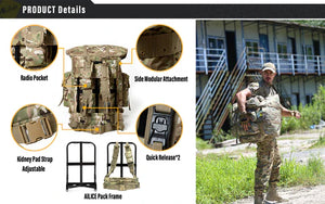 RECON GS2U GEN 11 65L Combat ALICE Pack complete with Frame