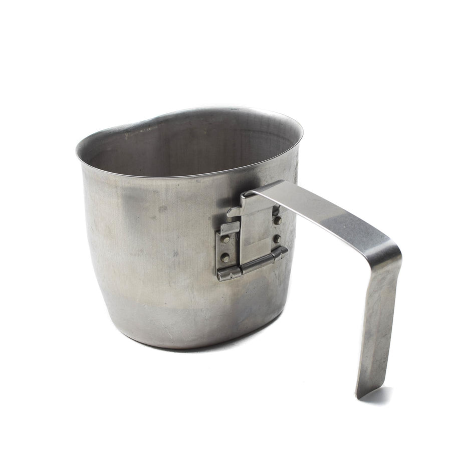 Original Australian Army canteen stainless steel cup folding handle military issued surplus