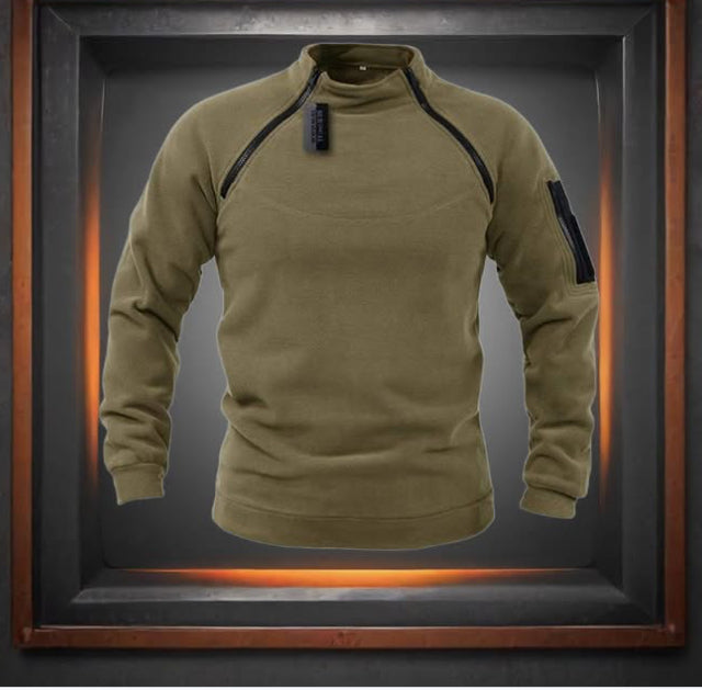 RECON GS2 Polar Fleece Tactical Windproof Thermal Pullover With Heat-Regulating Zipper
