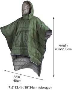 Recon GS2U De Luxe Multi Purpose Quilted 3-1 Poncho/Blanket/sleeping bag