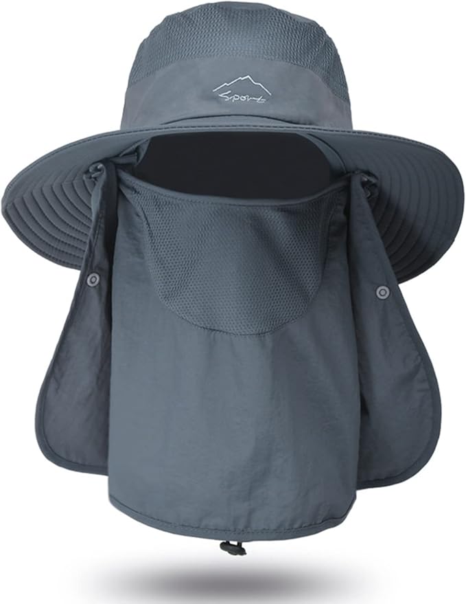 RECON GS2™ Desert Shield™ UV Sun Hat with Removable Face & Neck Protection