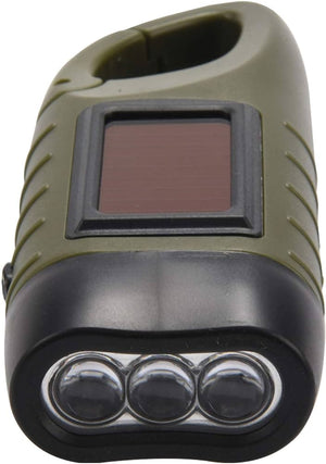 RECON GS2 ABS  Recycled Plastic LED Flashlight solar & Hand crank Powered