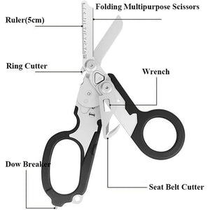 RECON GS2U Reaper x Emergency Response Shears 6 in 1 Multifunctional with Lock Holster