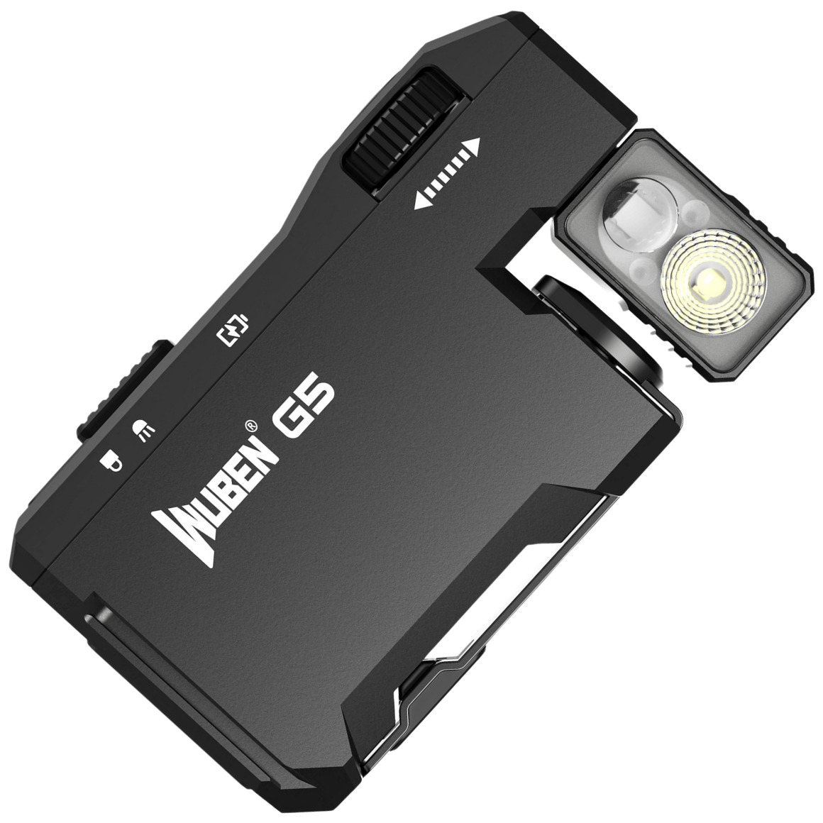 WUBEN G5 LED Torch Rechargeable EDC Flashlight, 400 Lumens Dual Light Sources Handheld Torches with RGB Light, Portable Pocket Flashlight (Black)