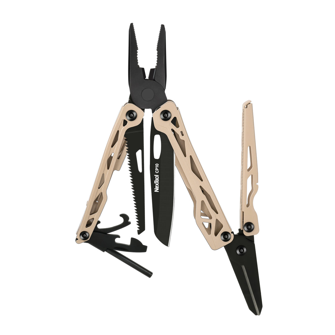 NexTool Camper Pliers CP10 Multi-Tool with 12 Functions, 5Cr15MoV Blade and Pouch