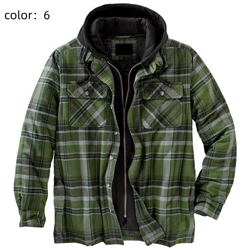 RECON GS2 Plaid thick lined shirt with hood