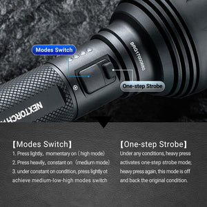 NEXTORCH 1200 Lumens Rechargeable Type-C Long Range LED Flashlight