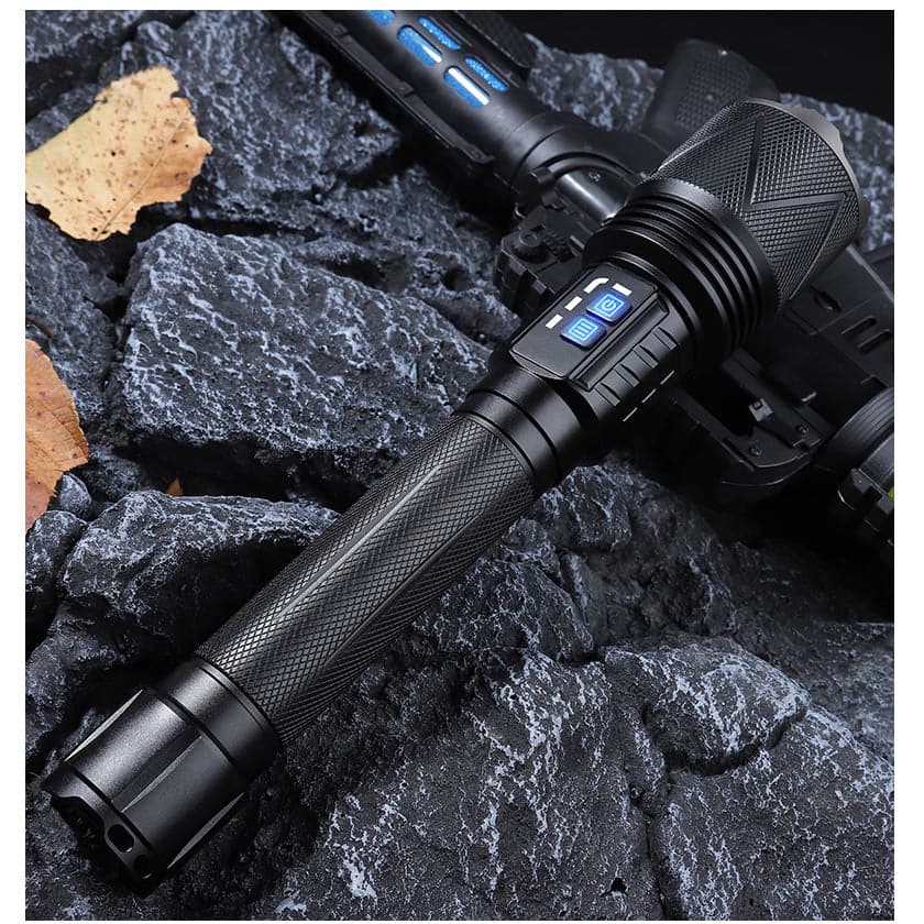 8000 lumens flashlight rechargeable RECON GS2U Powerful 8000 Lumens LED Waterproof Rechargeable Flashlight with Zoom