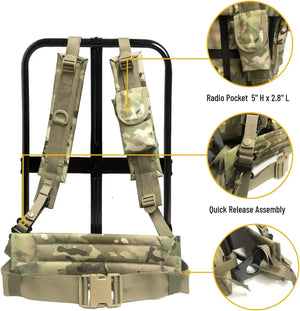 RECON GS2S Alice Pack Shoulder strap set including Kidney waist pad Multi - Cam