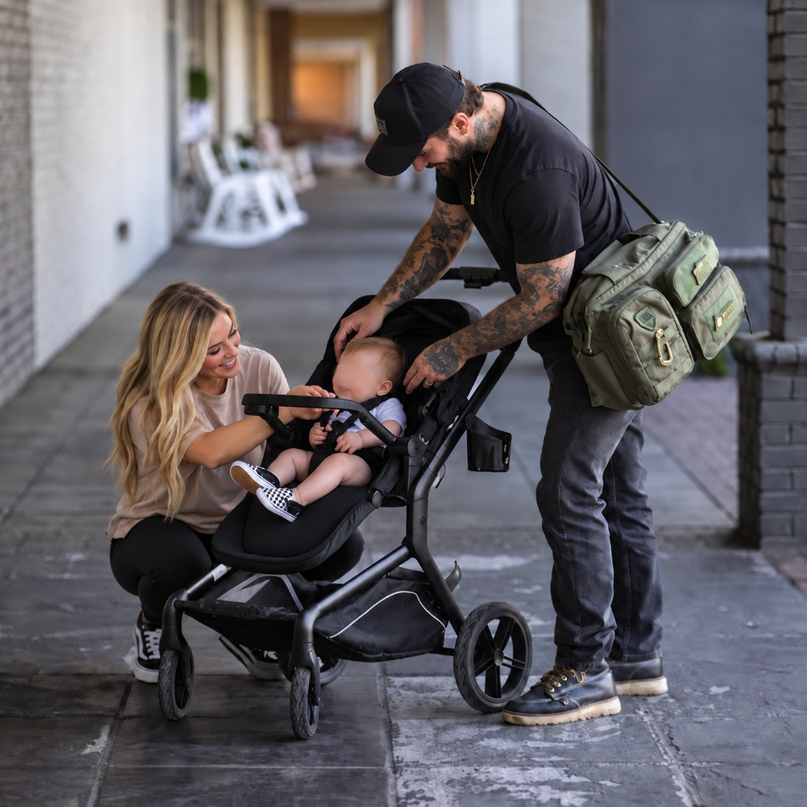 RECON GS2™ BAMBINO™ 23L Tactical Baby & Diaper Bag – MOLLE, Change Mat & Insulated Bottle Pouch