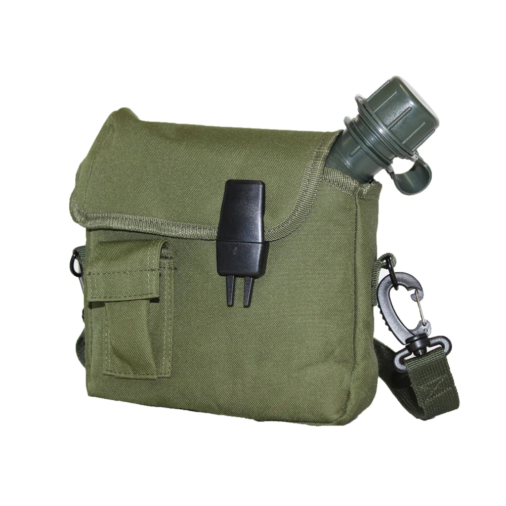 USGI 2QT Olive Drab or Woodland Camo Canteen with Cover