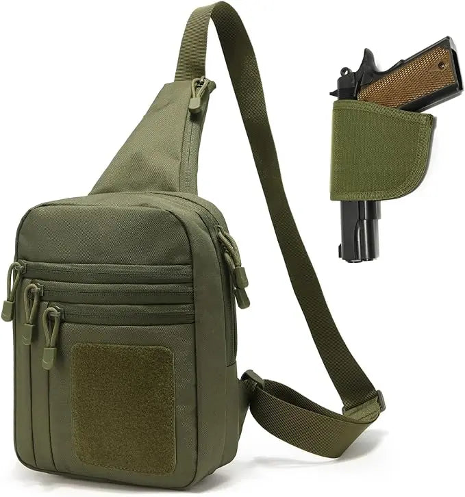 With Pistol Holster Concealed Carry Crossbody Gun Bag For Men, CCW