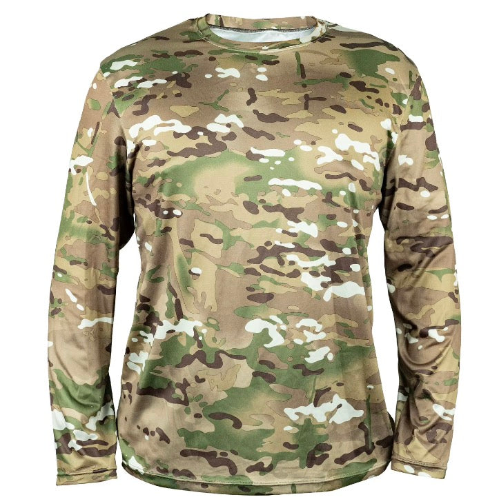 RECON GS2 Multi Camo Quick Dry Breathable Long Sleeve T Shirt