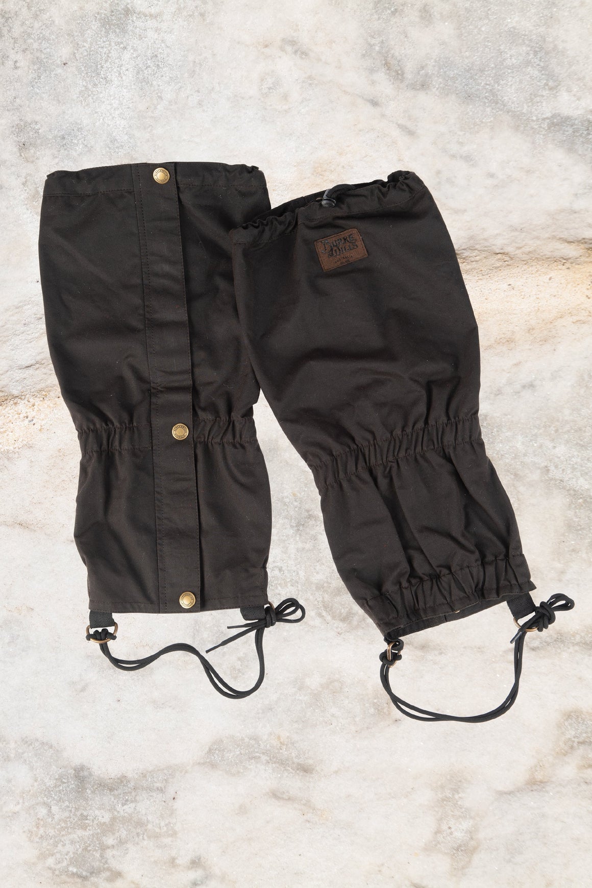 Burke & Wills highly durable 12oz Cotton Dri-Tec Oilskin fabric  Gaiters