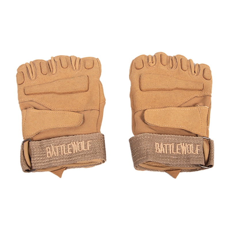 RECON GS2 Kids Tactical Fingerless Army Gloves "Battle Wolves"