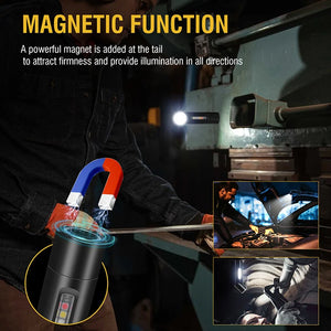 RECON GS2 6 x Colour modes including U.V Rechargeable LED Right Angle 90° Rotating Head Torch 500lm Front & Side Lighting