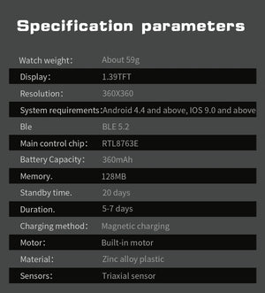 RECON GS2 IOS Army Style Android - IOS Smart Watch with Fitness & Health Tracker