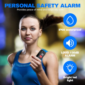 RECON GS2 130db Personal Safety Self Defense Alarm Rechargeable with LED Flashlight