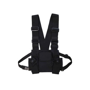 GS2S Recon Dual Universal Radio Chest Admin Harness Black