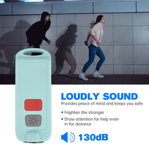 RECON GS2 130db Personal Safety Self Defense Alarm Rechargeable with LED Flashlight