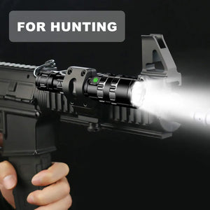 RECON GS2S Tactical Waterproof LED Hunting Rechargeable Flashlight set 1600 Lumens