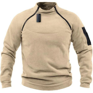 RECON GS2 Polar Fleece Tactical Windproof Thermal Pullover With Heat-Regulating Zipper