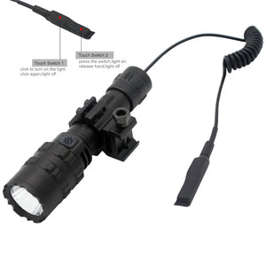 RECON GS2S Tactical Waterproof LED Hunting Rechargeable Flashlight set 1600 Lumens