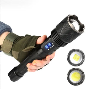 RECON GS2U Powerful 8000 Lumens LED Waterproof Rechargeable Flashlight with Zoom