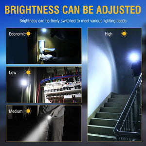 RECON GS2 6 x Colour modes including U.V Rechargeable LED Right Angle 90° Rotating Head Torch 500lm Front & Side Lighting