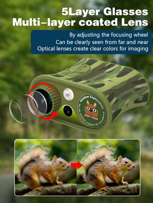 RECON GS2 DT150 Kids/Teens 1st Night Vision Binoculars with 2.4 inch Display 8X Zoom and 5W Tactical Infra-red feature