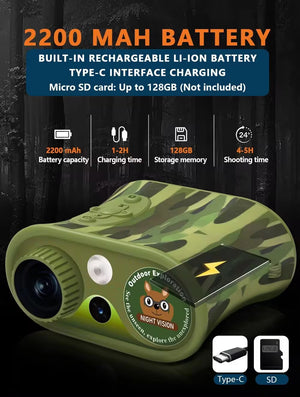 RECON GS2 DT150 Kids/Teens 1st Night Vision Binoculars with 2.4 inch Display 8X Zoom and 5W Tactical Infra-red feature